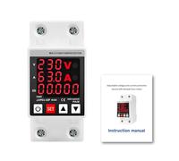 Estabilizador de corriente AC230V 63A Protector de voltaje con pantalla digital estabilizador tension rearmable protector sobretensiones Protección contra sobretensión subtensión JJVPD1-63P