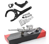 Estabilizador de dirección Amortiguadores de dirección CNC compatibles con Suzuki GSXS1000/F 2016-2024. Kit de Montaje de Soporte de Amortiguador estabilizador para Motocicleta.(A18)