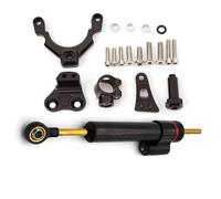 Estabilizador de dirección Kit de Montaje de Soporte estabilizador de dirección para Amortiguador de Motocicleta de Aluminio y Carbono Compatible con Kawasaki Z900 2017-2022(A Set Black A)
