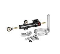 Estabilizador de dirección Kit de Soporte de Amortiguador estabilizador de dirección de Motocicleta Compatible con Aprilia RS457 2024 2025, Soporte de Montaje de Manillar CNC(Silver-Set C)