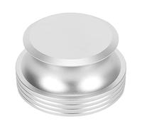 Estabilizador de Disco para Tocadiscos LP, estabilizador de Peso récord para Tocadiscos HiFi, Reductor de vibración de aleación de Aluminio con Fieltro Protector, Mejora la (Plata)