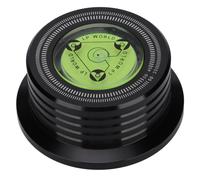 Estabilizador de discos con nivel de burbuja, abrazadera para tocadiscos con medición de velocidad de rotación y marco de aluminio duradero para