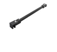 Estabilizador de Ducha Barra de Soporte de Acero Inoxidable 304 para Fijación de Pared a Vidrio, Estabilizador de Vidrio de Esquina Giratorio 180°, Brazo de Soporte(Black,115cm/45.3in)