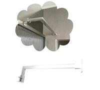 Estabilizador de Ducha Barra de Soporte en Forma de L de Acero Inoxidable para Mampara de Ducha, Brazo Fijo de Pared a Cristal para Baño, Aprazadera Estabilizadora(Silver,50 cm (19 3/4"))