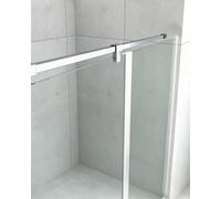 Estabilizador de Ducha Barra de Soporte para Mampara de Ducha con Abrazadera Ajustable, Barra de Refuerzo para Mampara de Ducha/Soporte Estabilizador de Vidrio(Mirror Finish,200 cm (78 3/4"))