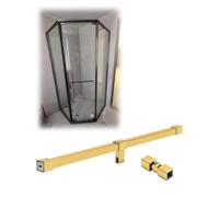 Estabilizador de Ducha Barra de Soporte para Mampara de Ducha de 7 A 78 Pulgadas con Soportes Giratorios de 360°, Brazo Estabilizador Fijo para Panel de Vidrio(Titanium,200cm/78in)