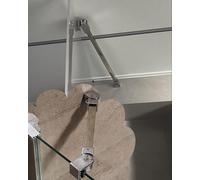 Estabilizador de Ducha Estabilizador para Ducha a Ras de Suelo, Apto para Vidrio de 5 A 10 mm. Barra de Soporte de Acero para Vidrios/Varilla Fija Flexible(90 cm (35 3/8"))