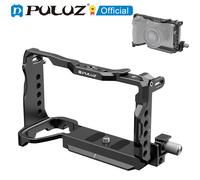Estabilizador de jaula de cámara de Metal PULUZ para cámara Sony A6700, estabilizador de expansión Vlog Negro