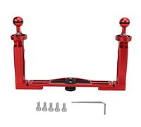 Estabilizador de Mano de Doble Manija, Soporte de Bandeja de Manija de Buceo de Aleación de Aluminio Estabilizador de Video de Agarre Manual, Soporte de Balanceador Portátil, Compatible con Cámara DSL