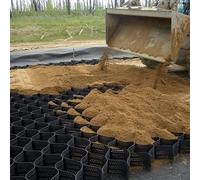 Estabilizador de muro de contención de jardín, rejilla de grava de polietileno de 4 m x 6 m, sistema de soporte de geomalla de refuerzo de camino para una mayor estabilidad del suelo