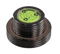 Estabilizador de nivel y peso para tocadiscos de vinilo LP de 50 Hz con abrazadera y medición de velocidad para música, color negro