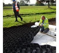 Estabilizador de rejilla de grava de 5 cm, se puede cortar para calzadas, aceras, patios y bases de cobertizos de jardín, sistema de pavimentación para grava, cemento y arena