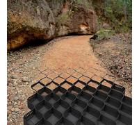Estabilizador de rejilla de suelo de 4 pulgadas, pavimentadoras de grava permeable de 2 pulgadas, control de barro reutilizable y cortable, ideal para estabilización de orillas de arroyo y pendientes