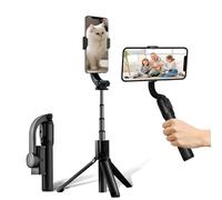 Estabilizador de selfie con mando a distancia Bluetooth, estabilizador de 1 eje, cardán pequeño, ligero, plegable, para vlogging, YouTube, vídeo en vivo, compatible con iPhone/Android