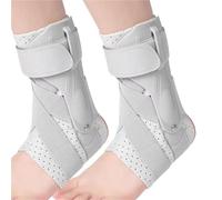 Estabilizador De Tobillo 1/2 Uds tobillera for torcedura de tobillo con estabilizadores laterales for hombres y mujeres recuperación estabilizadora férula(2PC Gray,XL)