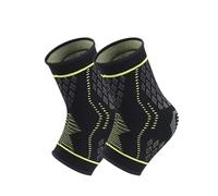 Estabilizador De Tobillo 1 par de tobilleras for hombres y mujeres, los mejores calcetines compresión tobillo for tendón Aquiles, recuperación, deporte(BlackGreen-1Pair,L)