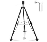 Estabilizador de trípode de cuello de cisne para 5ª rueda o remolque, estabilizador de trípode ajustable con capacidad de carga de 7500 libras, gato de trípode para remolques de quinta rueda,