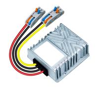 Estabilizador de voltaje 9-36 V, 12, 24 a voltios, convertidor CC/CC/Reductor, fuente alimentación for automóvil, 1 A a 30 A, reductor, resistente al agua(8a Aluminum,9-36V-12V)