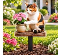 Estaca acrílica para jardín, resistente a la intemperie, 2D, plana | Eleva sin esfuerzo el encanto de tu jardín con arte acrílico 2D vibrante y resistente a la intemperie que brilla durante todo
