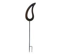 Estaca artística de Vela de Metal Oxidado, Forma de oxidada para iluminación Exterior, jardín, Patio, terraza, Estilo, estaca de Fuego oxidada Hecha a Mano