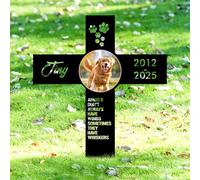 Estaca Conmemorativa Personalizable para Perros y Gatos - Marcador de Tumba en Metal Negro con Grabado Floral - para Jardín y Cementerio - Regalo conmemorativo para Recordar a tu Mascota