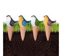 Estaca De Autorriego,Kit Inserción Liberación Lenta 4 Piezas | Regadores Para Vacaciones | Para Flores, Verduras, Plantas De Interior, Orquídeas, Balcón Y Cama Elevada