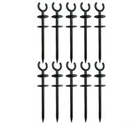 Estaca de guía de manguera de plástico para uso con mangueras de jardín enrollables o expandibles para mantener la alineación durante la extensión y retracción (10 piezas)