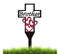 Estaca de jardín Cruz conmemorativa de metal Arte del hierro de Halloween Adornos de metal Decoración de jardín Decoración de cementerio para cementerio Estaca de cruz conmemorativa Cruces de tumba