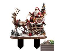 Estaca de jardín genérica de Papá Noel, estacas de Navidad acrílicas 2D | Decoraciones realistas para exteriores Césped Jardín Patio Paisaje