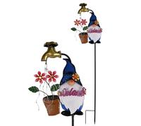 Estaca de luz solar | Lindo solar para patio, grifo parpadeante, impermeable, decoración artística para invierno, Navidad, hogar, patio, pasarela