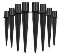 Estaca de Repuesto para Luces Solares, Aluminio Negro 10 Piezas | Postes de 20mm, Soporte Firme en Césped y Tierra, Acabado Liso, Jardín y Senderos