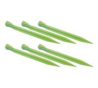 Estaca de tienda de plástico "Glühwurm", 6 piezas, Piquetas verde claro