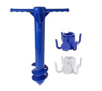 Estaca en espiral con mango ergonómico para sombrilla de playa que proporciona una instalación estable y resistente al viento en camping, picnic y zonas de playa (1)