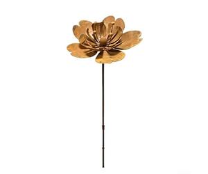 Estaca rústica de hierro fundido de 17.7 x 6.1 pulgadas con diseño de pájaro floral, adorno de césped de hierro forjado para patio al aire libre para decoración de patio,