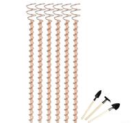 Estacas de alambre de cobre para plantas con diseño de bobina emisora de energía y kit de 3 herramientas para un crecimiento constante del jardín (longitud total 34 cm)