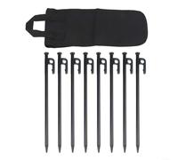 Estacas de camping resistentes de 30 cm, perfectas para aventuras al aire libre con punto de golpe mejorado para un martilleo eficaz y para una conexión a tierra segura