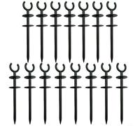 Estacas de guía de manguera de jardín verdes de 1 pulgada, paquete de 5/10/15/20, picos de plástico para protección de plantas para riego al aire libre y organización ordenada del patio