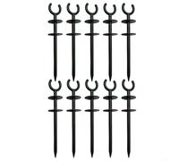 Estacas de guía de manguera de jardín verdes de 1 pulgada, paquete de 5/10/15/20, picos de plástico para protección de plantas para riego al aire libre y organización ordenada del patio