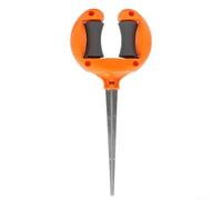 Estacas de guía de manguera de metal centradas en exteriores que ofrecen una utilidad combinada de estaca y rodillo para el mantenimiento rutinario del jardín (naranja)