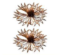 Estacas de jardín de flores silvestres de metal oxidado, 5.9 x 23.62 pulgadas, arte vintage de aciano de hierro oxidado, decoración enchufable resistente a la intemperie para césped, cama de flores y