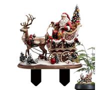 Estacas de jardín de Navidad, decoración navideña en 2D de dibujos animados para exteriores - Decoración al aire libre realista y linda para césped, vallas o patio