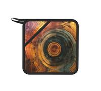 Estacas de madera de colores, 1 alfombrilla cuadrada de silicona antiquemaduras, alfombrilla aislante multifuncional de 7.1 pulgadas, adecuada para cocinar, barbacoa, té, etc.