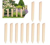 Estacas de madera para jardín, marcadores decorativos estables, postes de madera para letreros de jardín, para dirección de encuesta, reparación de vallas, límites de cuerda, líneas de base, patio al