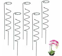Estacas de metal en espiral de 40 cm, soporte para plantas trepadoras, estabilidad mejorada, diseño en espiral verde, fácil instalación para interiores y exteriores, jardín, crecimiento más fuerte