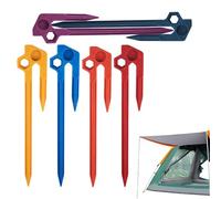Estacas de metal para camping, pinzas de tierra profesionales portátiles | Picos multifuncionales portátiles para exteriores para senderismo al aire libre
