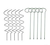 Estacas de soporte de plantas en espiral verde para tomates y verduras trepadoras, torre de jardín resistente a la intemperie de 43 cm con diseño de crecimiento vertical, paquete de 5