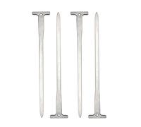 Estacas de tienda de campaña de aluminio para tienda de campaña, piquetas de tierra para el jardín, con ganchos, resistente al viento, para tienda de campaña, clavos para dosel