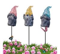 Estacas decorativas de jardín 3 Piezas Decoración Exterior Resistente A La | Estacas Césped Verano Estatua Para Hogar Porche Macizo Flores Maceta Vacaciones Cumpleaños Inauguración