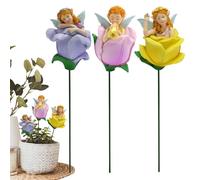 Estacas Decorativas De Jardín | Juego de 3 Figuras Miniaturas | Figuras para Jardín - para Terraza Callejón Césped Decoración Exterior