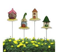 Estacas Decorativas para macetas, diseño de casa de de Resina, decoración de césped, estacas Decorativas, para, Paisaje, Cama de Flores, Maceta, Patio Trasero, césped